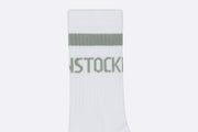 Birkenstock Cotton Crew Stripe Socks White / Pure Sage Socks